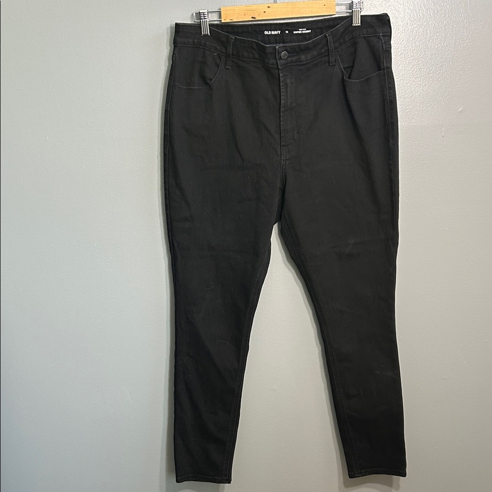 Old Navy High-Rise Super Skinny Jeans - black